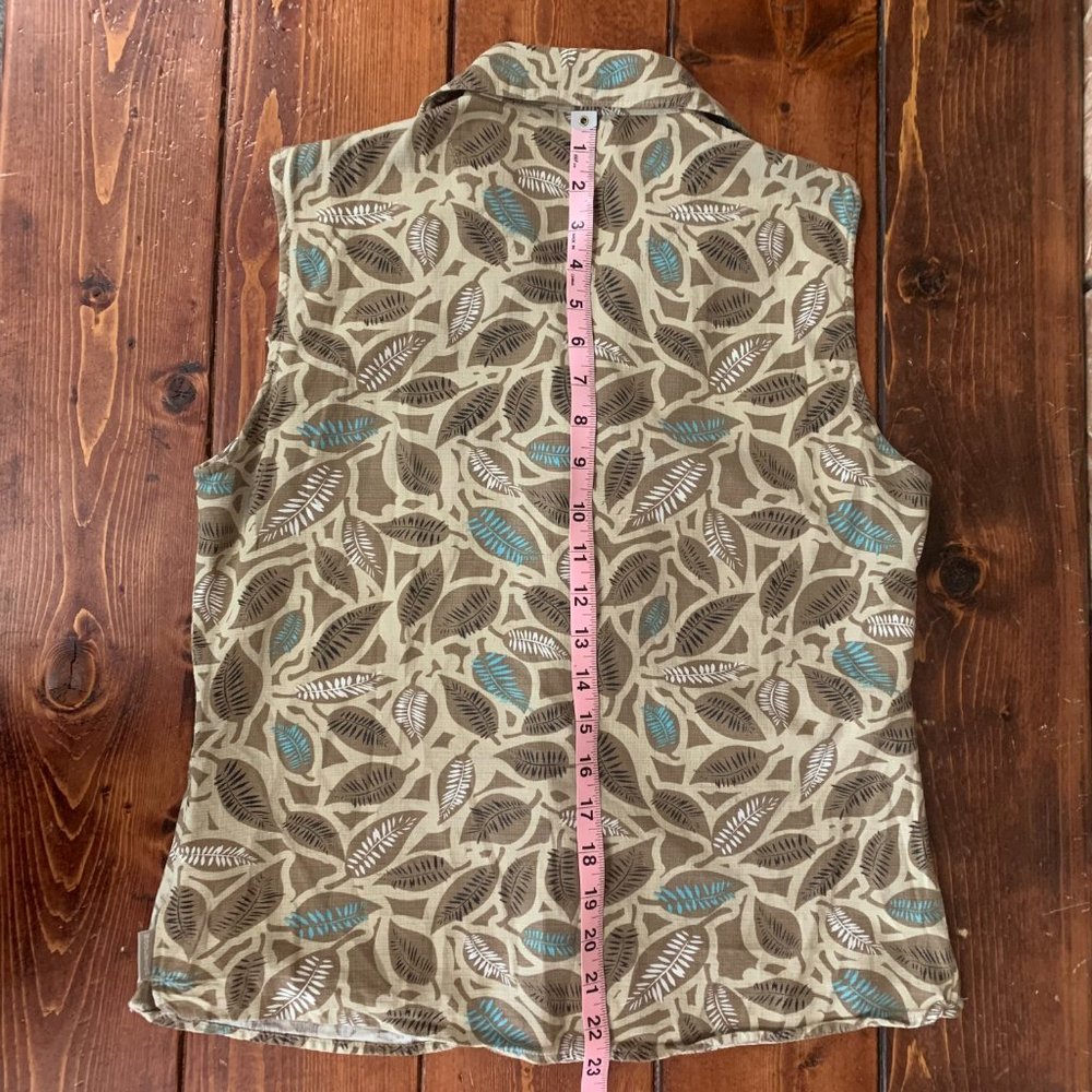 Woolrich Sleeveless Button Down Women's X-Small Silk Cotton Blend Top Blouse EUC - Picture 8 of 10